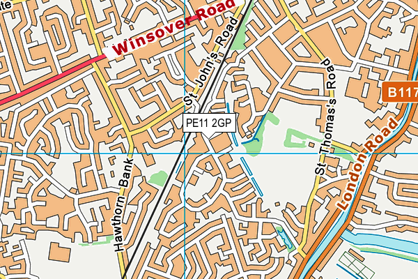 PE11 2GP map - OS VectorMap District (Ordnance Survey)