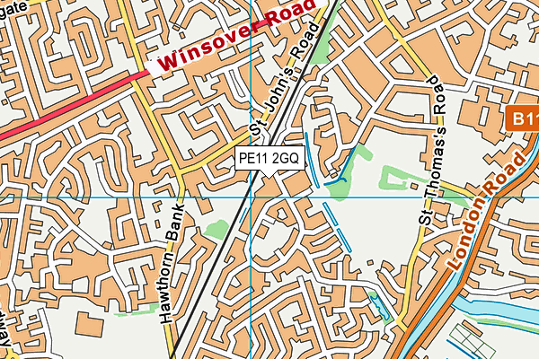 PE11 2GQ map - OS VectorMap District (Ordnance Survey)