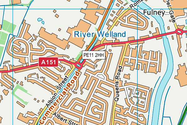 PE11 2HH map - OS VectorMap District (Ordnance Survey)