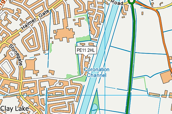 PE11 2HL map - OS VectorMap District (Ordnance Survey)