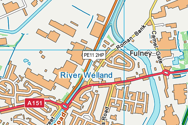 PE11 2HP map - OS VectorMap District (Ordnance Survey)