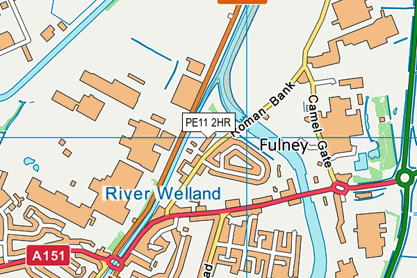 PE11 2HR map - OS VectorMap District (Ordnance Survey)