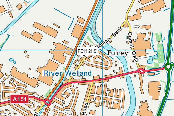 PE11 2HS map - OS VectorMap District (Ordnance Survey)