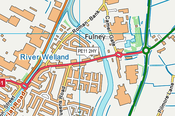 PE11 2HY map - OS VectorMap District (Ordnance Survey)