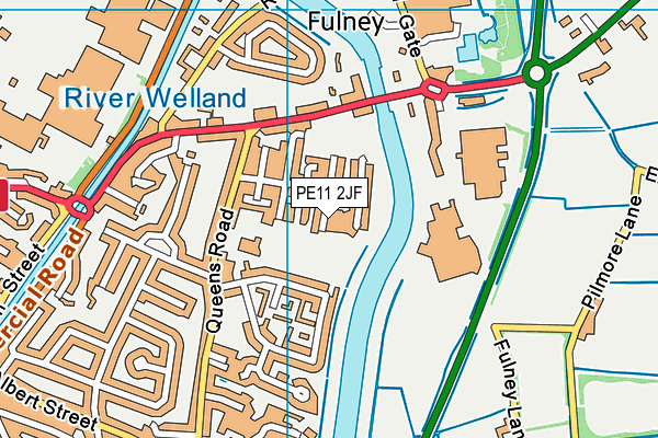 PE11 2JF map - OS VectorMap District (Ordnance Survey)