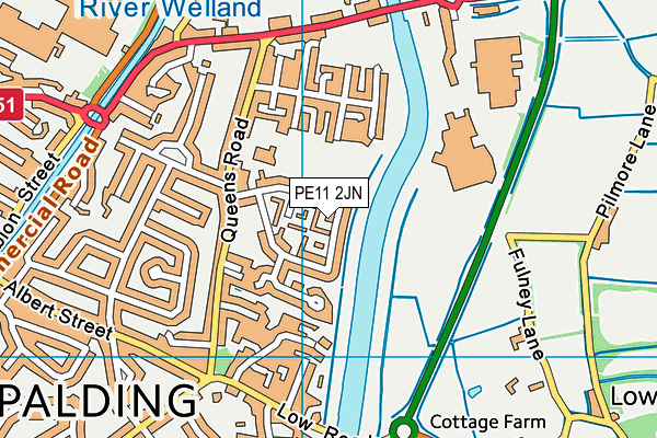 PE11 2JN map - OS VectorMap District (Ordnance Survey)