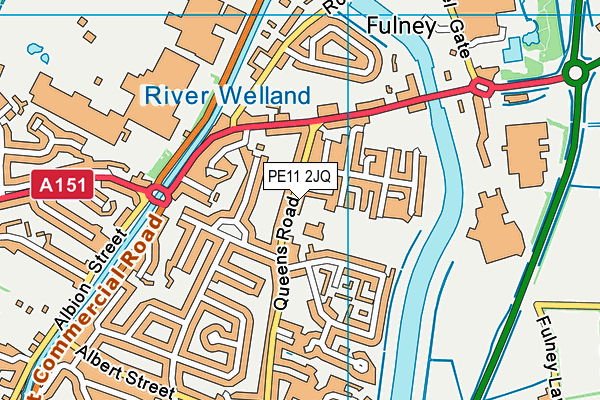 St Paul's Community Primary and Nursery School, Spalding map (PE11 2JQ) - OS VectorMap District (Ordnance Survey)