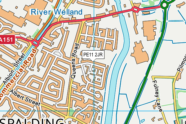PE11 2JR map - OS VectorMap District (Ordnance Survey)