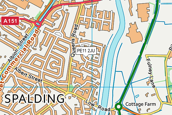 PE11 2JU map - OS VectorMap District (Ordnance Survey)