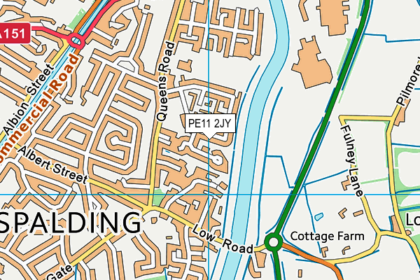 PE11 2JY map - OS VectorMap District (Ordnance Survey)