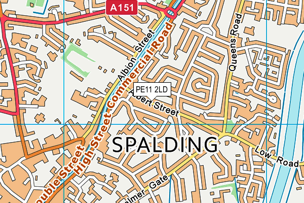 PE11 2LD map - OS VectorMap District (Ordnance Survey)