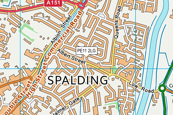 PE11 2LG map - OS VectorMap District (Ordnance Survey)