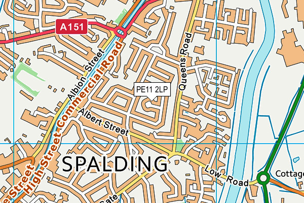 PE11 2LP map - OS VectorMap District (Ordnance Survey)