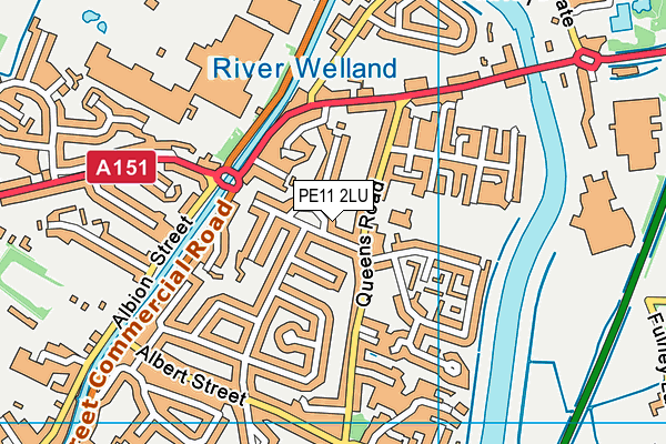 PE11 2LU map - OS VectorMap District (Ordnance Survey)