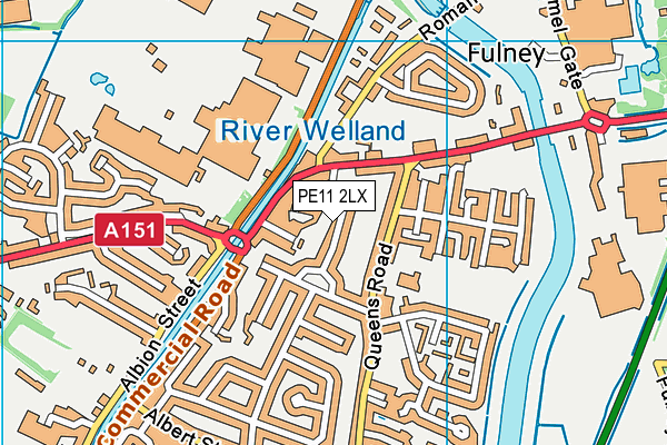 PE11 2LX map - OS VectorMap District (Ordnance Survey)