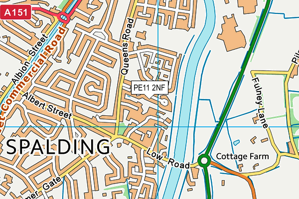 PE11 2NF map - OS VectorMap District (Ordnance Survey)