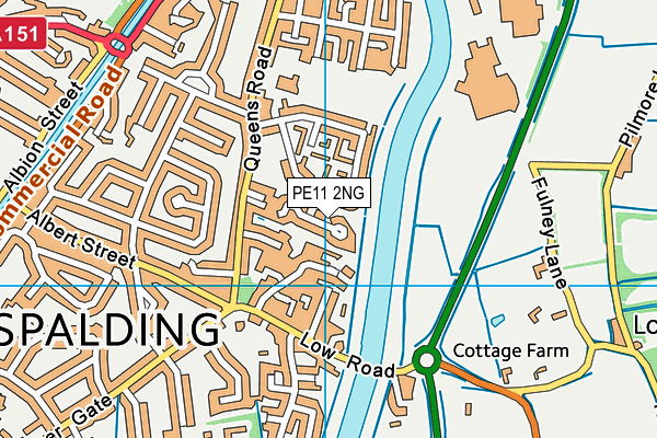 PE11 2NG map - OS VectorMap District (Ordnance Survey)