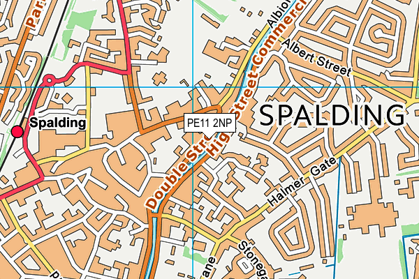 PE11 2NP map - OS VectorMap District (Ordnance Survey)