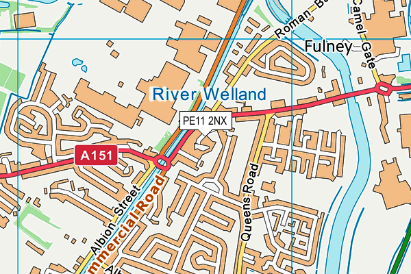 PE11 2NX map - OS VectorMap District (Ordnance Survey)