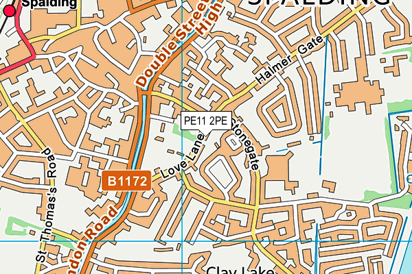 PE11 2PE map - OS VectorMap District (Ordnance Survey)
