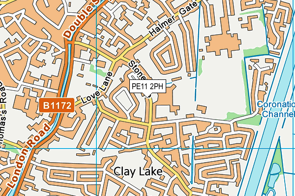 PE11 2PH map - OS VectorMap District (Ordnance Survey)