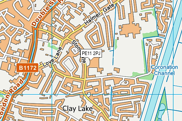 PE11 2PJ map - OS VectorMap District (Ordnance Survey)