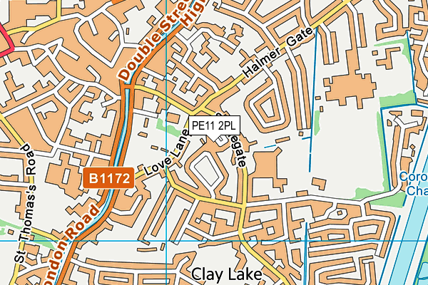 PE11 2PL map - OS VectorMap District (Ordnance Survey)