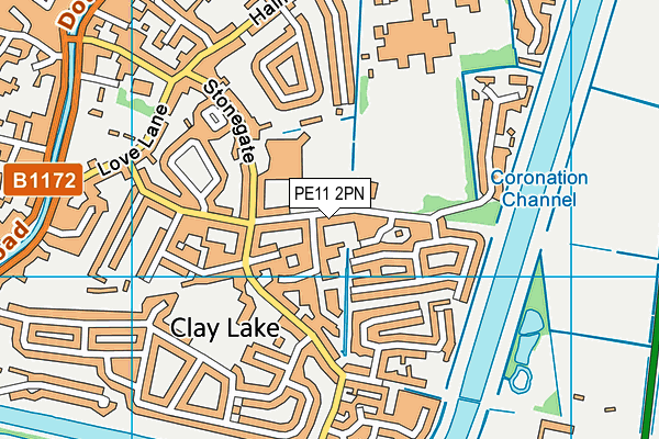 PE11 2PN map - OS VectorMap District (Ordnance Survey)