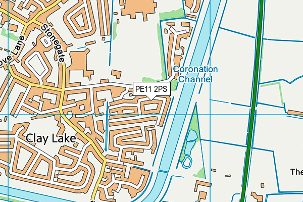 PE11 2PS map - OS VectorMap District (Ordnance Survey)