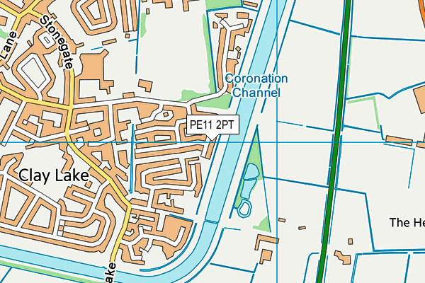 PE11 2PT map - OS VectorMap District (Ordnance Survey)