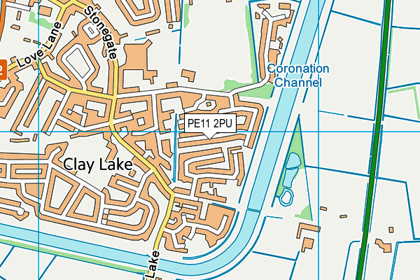 PE11 2PU map - OS VectorMap District (Ordnance Survey)