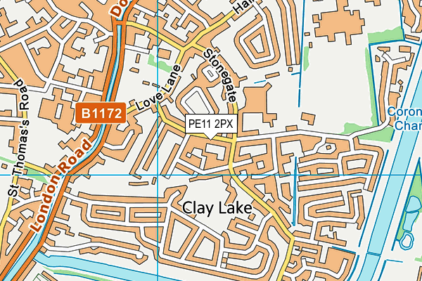 PE11 2PX map - OS VectorMap District (Ordnance Survey)