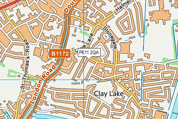 PE11 2QA map - OS VectorMap District (Ordnance Survey)