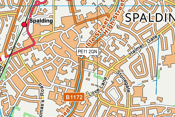 PE11 2QN map - OS VectorMap District (Ordnance Survey)