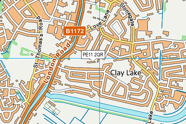 PE11 2QR map - OS VectorMap District (Ordnance Survey)