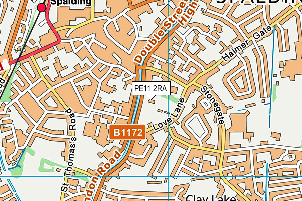 PE11 2RA map - OS VectorMap District (Ordnance Survey)