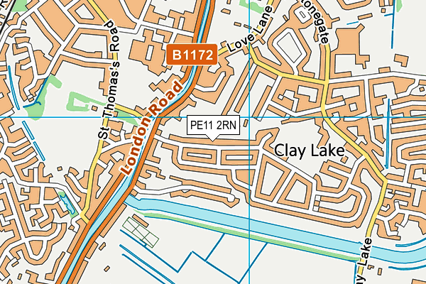 PE11 2RN map - OS VectorMap District (Ordnance Survey)