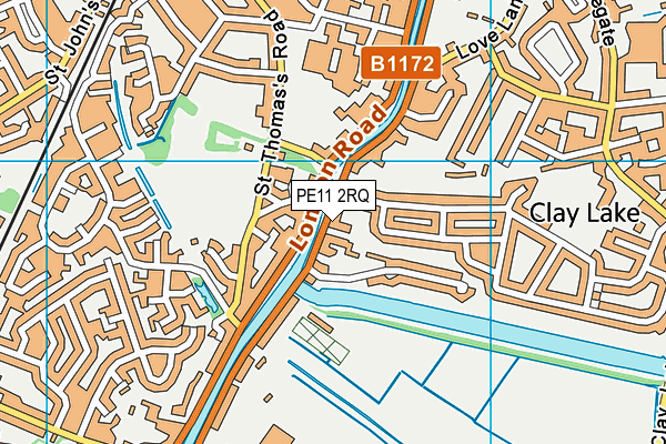 PE11 2RQ map - OS VectorMap District (Ordnance Survey)