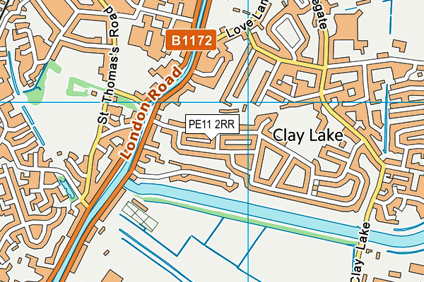 PE11 2RR map - OS VectorMap District (Ordnance Survey)