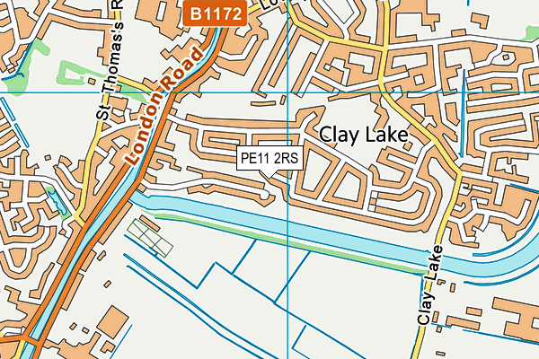 PE11 2RS map - OS VectorMap District (Ordnance Survey)