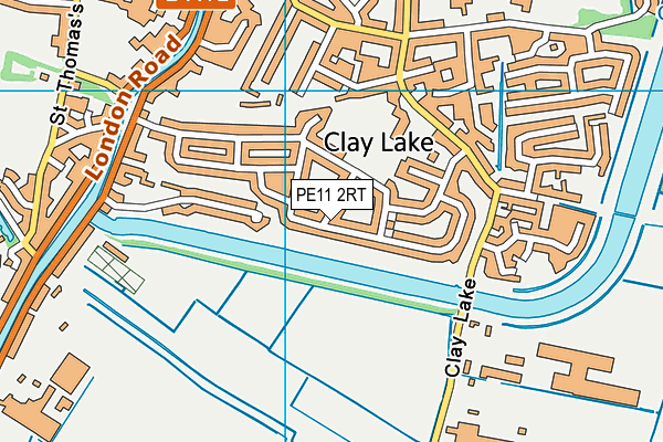 PE11 2RT map - OS VectorMap District (Ordnance Survey)