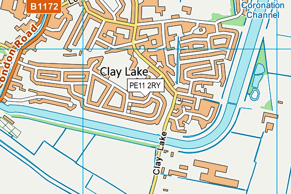 PE11 2RY map - OS VectorMap District (Ordnance Survey)