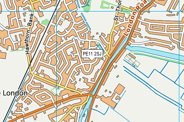 PE11 2SJ map - OS VectorMap District (Ordnance Survey)