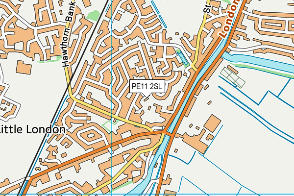 PE11 2SL map - OS VectorMap District (Ordnance Survey)