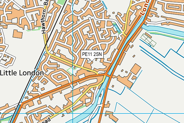 PE11 2SN map - OS VectorMap District (Ordnance Survey)