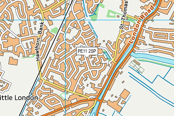 PE11 2SP map - OS VectorMap District (Ordnance Survey)