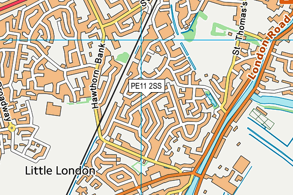 PE11 2SS map - OS VectorMap District (Ordnance Survey)