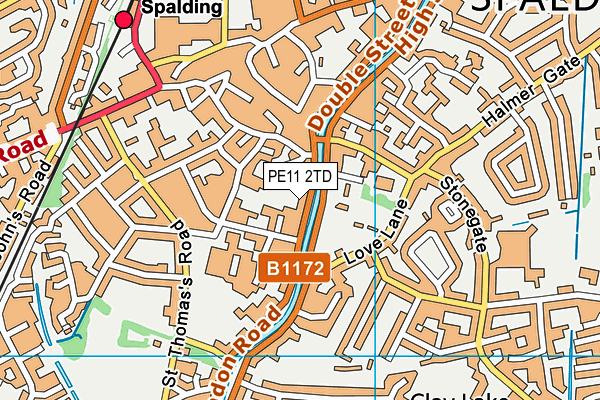 PE11 2TD map - OS VectorMap District (Ordnance Survey)