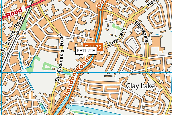 Ayscoughfee Hall School map (PE11 2TE) - OS VectorMap District (Ordnance Survey)
