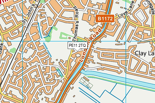 PE11 2TQ map - OS VectorMap District (Ordnance Survey)